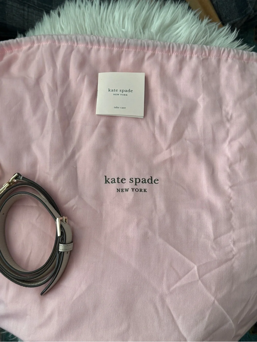 kate spade Pebbled Leather Hobo Shoulder Bag in Light Beige with Gold Hardware